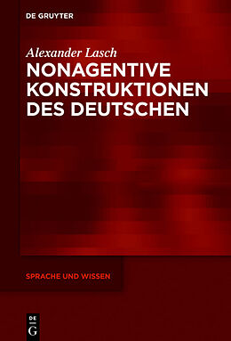 E-Book (pdf) Nonagentive Konstruktionen des Deutschen von Alexander Lasch