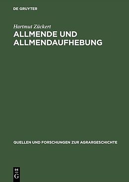 E-Book (pdf) Allmende und Allmendaufhebung von Hartmut Zückert