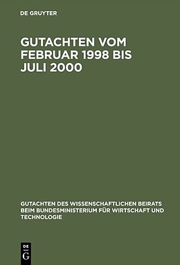 E-Book (pdf) Gutachten vom Februar 1998 bis Juli 2000 von 