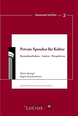 E-Book (pdf) Private Spenden für Kultur von Rainer Sprengel, Rupert Graf Strachwitz