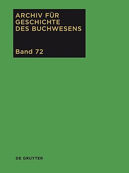 Leinen-Einband Archiv für Geschichte des Buchwesens / 2017 von 