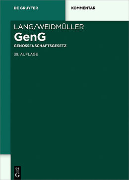 Fester Einband Lang/Weidmüller Genossenschaftsgesetz von Johann Lang, Ludwig Weidmüller
