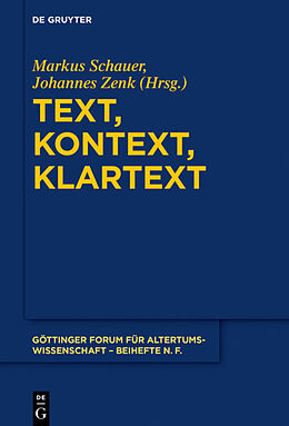E-Book (epub) Text, Kontext, Klartext von 