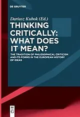 E-Book (epub) Thinking Critically: What Does It Mean? von 