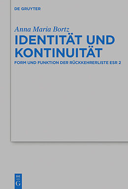 E-Book (epub) Identität und Kontinuität von Anna Maria Bortz