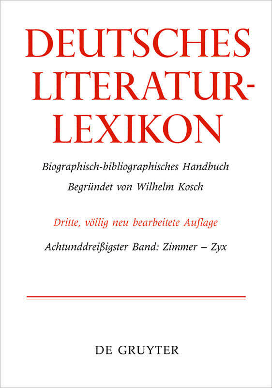 Deutsches Literatur-Lexikon / Zimmer - Zyrl