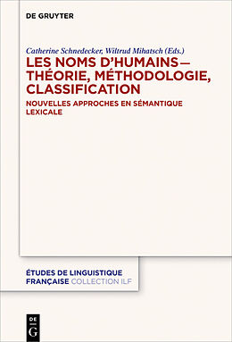 E-Book (pdf) Les noms dhumains  théorie, méthodologie, classification von 