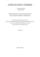 Kartonierter Einband Werke, Lieferung 5, Bis zum Vorabend der Synode von Konstantinopel (381) von Athanasius Alexandrinus