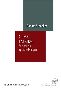 Fester Einband Close Talking von Donata Schoeller