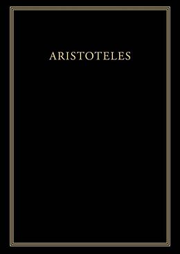 Fester Einband Aristoteles: Aristoteles Werke / Historia animalium, Buch V von 