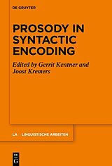 eBook (pdf) Prosody in Syntactic Encoding de 