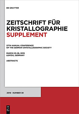 eBook (pdf) 27th Annual Conference of the German Crystallographic Society, March 25-28, 2019, Leipzig, Germany de 