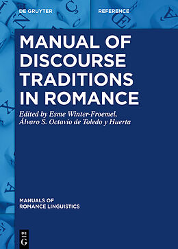 Livre Relié Manual of Discourse Traditions in Romance de 