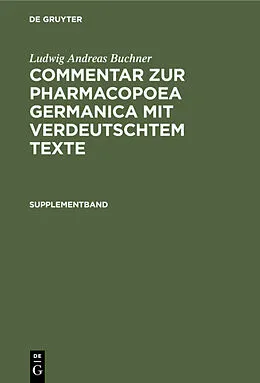 E-Book (pdf) Supplementband von Ludwig Andreas Buchner