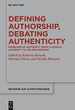 Fester Einband Defining Authorship, Debating Authenticity von 