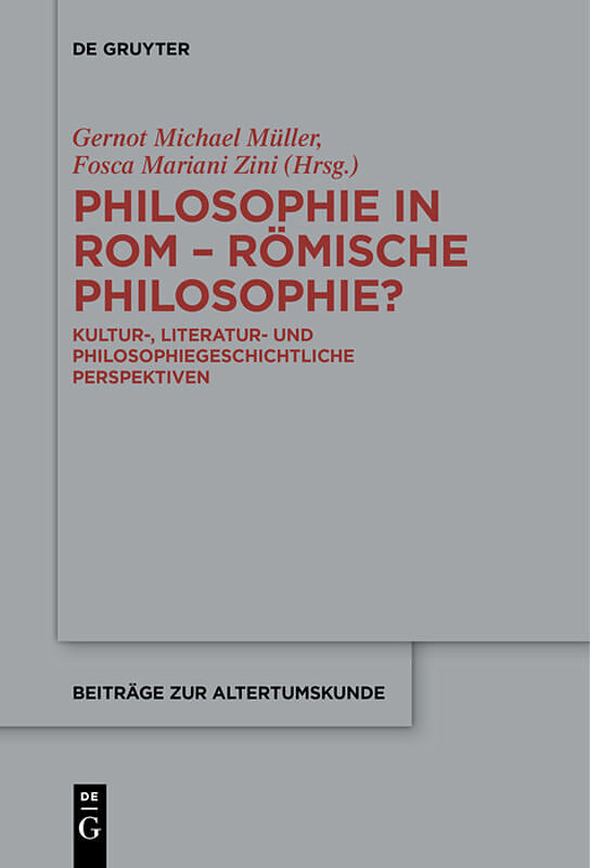 Philosophie in Rom  Römische Philosophie?