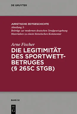 E-Book (epub) Die Legitimität des Sportwettbetrugs (§ 265c StGB) von Arne Fischer
