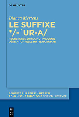 eBook (pdf) Le suffixe */-'ur-a/ de Bianca Mertens