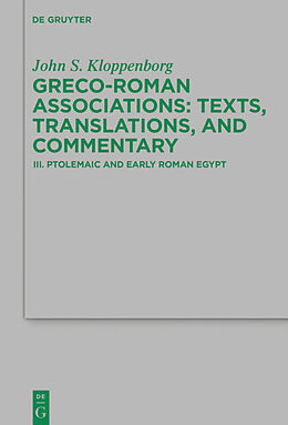 Fester Einband Ptolemaic and Early Roman Egypt von John S. Kloppenborg, John S. Kloppenborg, Richard S. Ascough