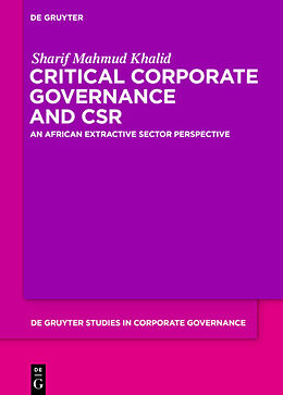 Livre Relié Critical Corporate Governance and CSR de Sharif Mahmud Khalid