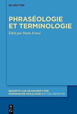 Livre Relié Phraséologie et terminologie de Paolo Frassi