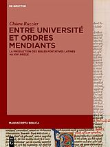 eBook (pdf) Entre Université et ordres mendiants de Chiara Ruzzier