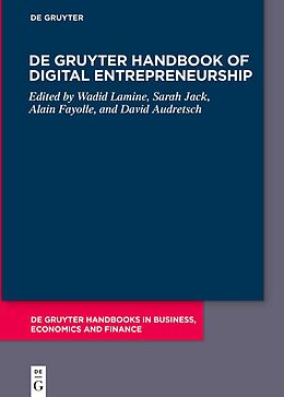 Livre Relié De Gruyter Handbook of Digital Entrepreneurship de 