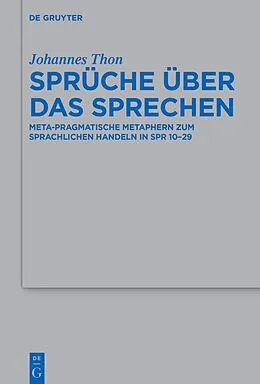 E-Book (pdf) Sprüche über das Sprechen von Johannes Thon