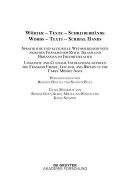 E-Book (pdf) Wörter  Texte  Schreiberhände / Words  Texts  Scribal Hands von 