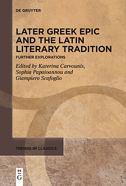 eBook (pdf) Later Greek Epic and the Latin Literary Tradition de 