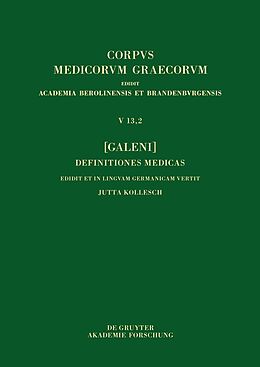 E-Book (pdf) [Galeni] Definitiones medicae / [Galen] Medizinische Definitionen von 