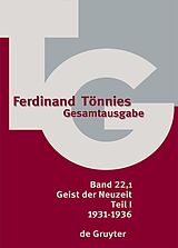 E-Book (pdf) Ferdinand Tönnies: Gesamtausgabe (TG) / 19311936 von 
