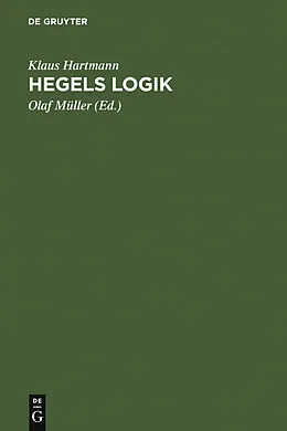 PDF Hegels Logik von Klaus Hartmann