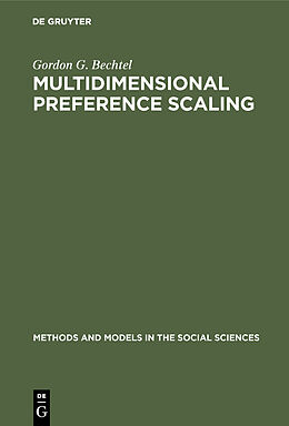 eBook (pdf) Multidimensional preference scaling de Gordon G. Bechtel