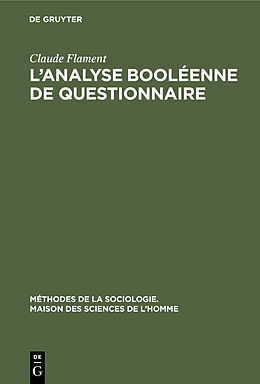 E-Book (pdf) Lanalyse booléenne de questionnaire von Claude Flament