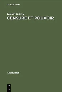 PDF Censure et Pouvoir von Hélène Védrine