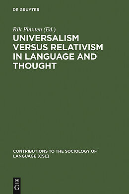 eBook (pdf) Universalism versus Relativism in Language and Thought de 