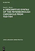 PDF A Descriptive Syntax of the Peterborough Chronicle from 1122-1154 von David L. Shores