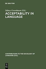 eBook (pdf) Acceptability in Language de 