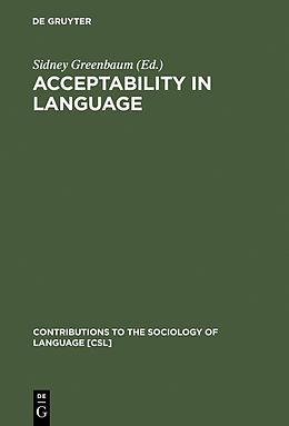 eBook (pdf) Acceptability in Language de 