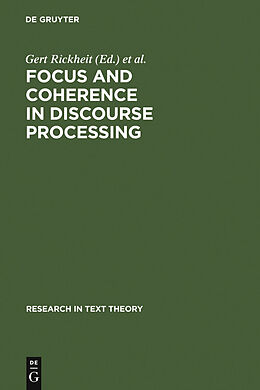 eBook (pdf) Focus and Coherence in Discourse Processing de 