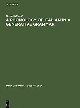 E-Book (pdf) A Phonology of Italian in a Generative Grammar von Mario Saltarelli
