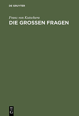 E-Book (pdf) Die großen Fragen von Franz von Kutschera