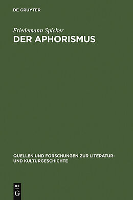 E-Book (pdf) Der Aphorismus von Friedemann Spicker