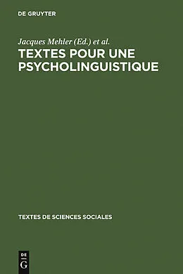 E-Book (pdf) Textes pour une psycholinguistique von 