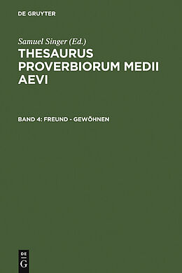 E-Book (pdf) Thesaurus proverbiorum medii aevi / Freund - gewöhnen von 