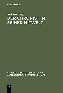 E-Book (pdf) Der Chronist in seiner Mitwelt von Joel Weinberg