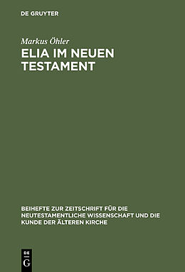 E-Book (pdf) Elia im Neuen Testament von Markus Öhler