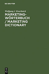 eBook (pdf) Marketing-Wörterbuch / Marketing Dictionary de Wolfgang J. Koschnick