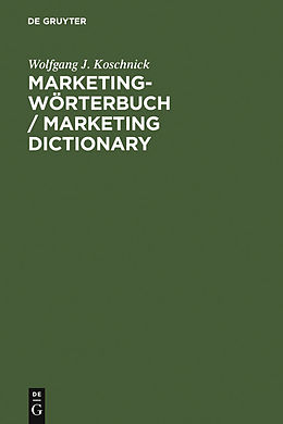 eBook (pdf) Marketing-Wörterbuch / Marketing Dictionary de Wolfgang J. Koschnick